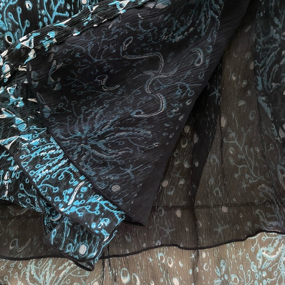 Poupette St Barth Aqua Vertical Silk Maxi Skirt - Picture 6 of 14